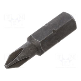 10 pcs : 1657 - Screwdriver bit, Phillips, PH1, Overall len: 25mm, STANDARD
