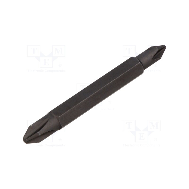 10 pcs : 1360012P - Screwdriver bit, Phillips, PH1,PH2, Overall len: 60mm