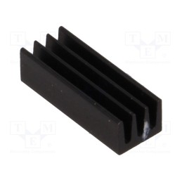 10 pcs : ICKSMDA17SA - Heatsink: extruded, black, L: 17mm, W: 6.3mm, H: 4.8mm, 51K/W