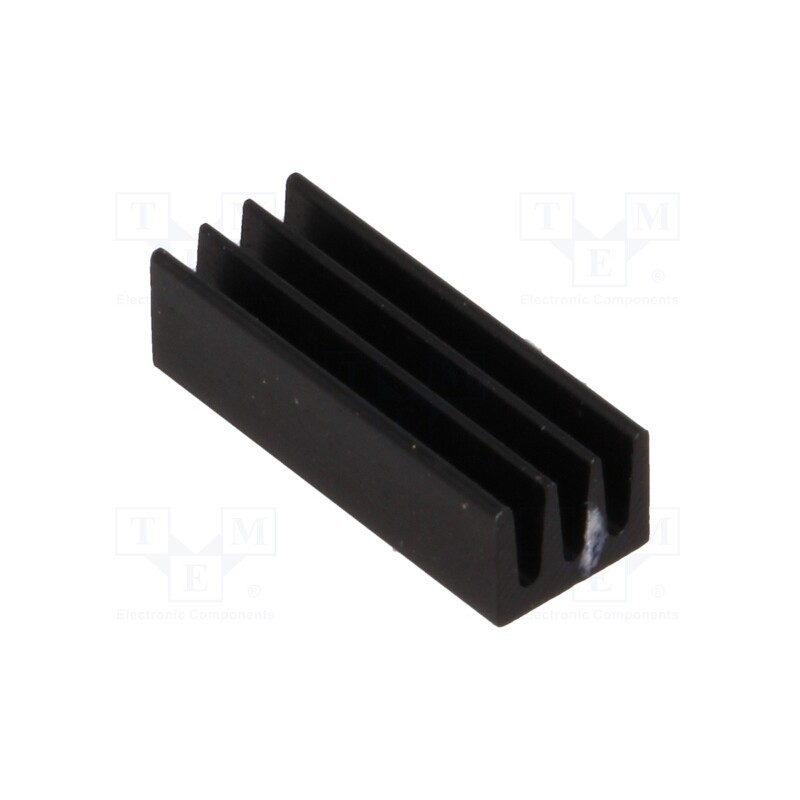 10 pcs : ICKSMDA17SA - Heatsink: extruded, black, L: 17mm, W: 6.3mm, H: 4.8mm, 51K/W