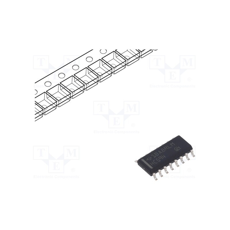 10 pcs : SN74HC594DR - IC: digital, 8bit,shift register, CMOS, SMD, SO16, 2÷6VDC, HC, 80uA