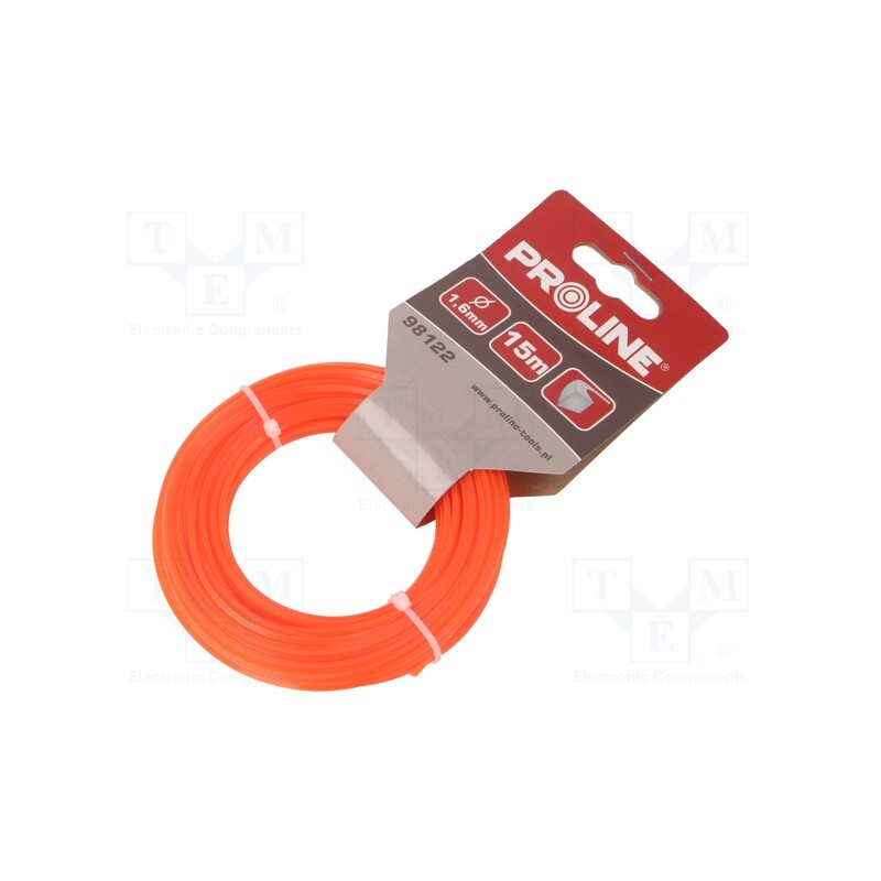 10 pcs : 98122 - Trimmer line, L: 15m, polyamide, square, Size: 1.6mm
