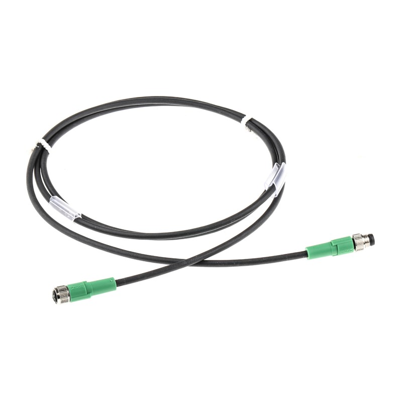 1 pcs - Phoenix Contact Male 4 way M8 to Female 4 way M8 Sensor Actuator Cable, 1.5m
