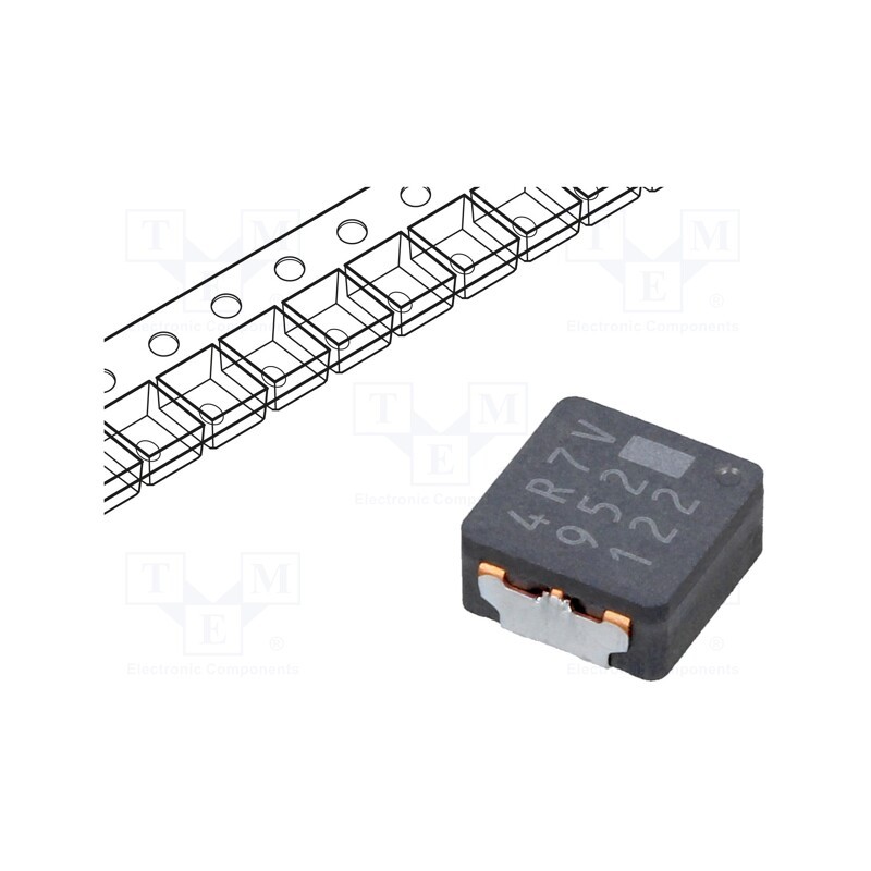 10 pcs : ETQP3M4R7KVN - Inductor: wire, SMD, 4.7uH, 4.6A, 29mΩ, ±20%, 6.4x6x3mm, -40÷150°C