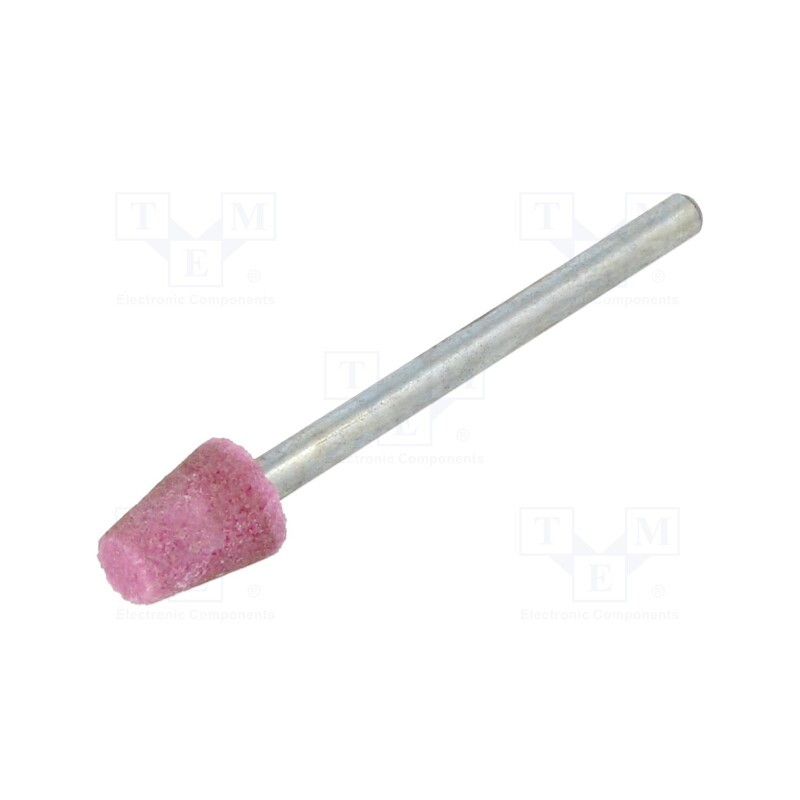 10 pcs : MN.001 - Grindingstone, Ø: 8mm, Ø: 3mm, Tip mat: aluminium oxide