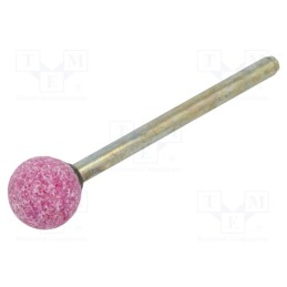10 pcs : ME.004 - Grindingstone, Ø: 10mm, Ø: 3mm, Tip mat: aluminium oxide