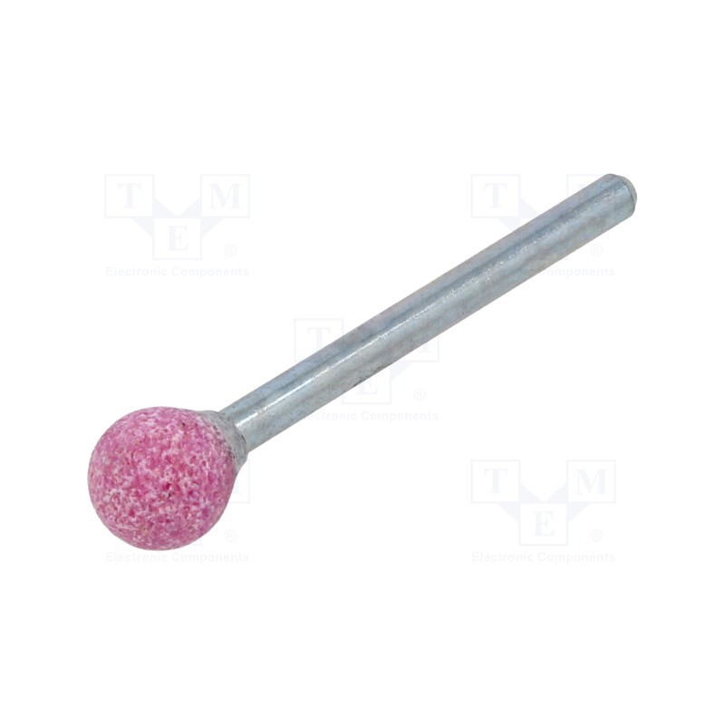 10 pcs : ME.003 - Grindingstone, Ø: 8mm, Ø: 3mm, Tip mat: aluminium oxide