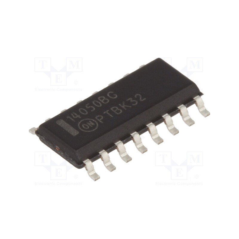 10 pcs : MC14050BDG - IC: digital, buffer,non-inverting, Ch: 6, CMOS, SMD, SO16, 3÷18VDC