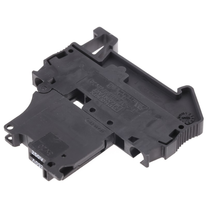 1 pcs - Phoenix Contact ST 4-HESILA 250 (5X20) Series Fused DIN Rail Terminal, Spring Clamp Termination, Fused