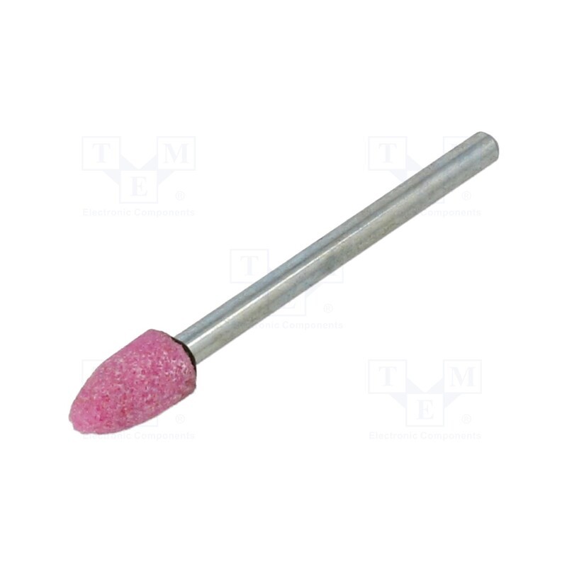 10 pcs : ML.001 - Grindingstone, Ø: 6mm, Ø: 3mm, Tip mat: aluminium oxide