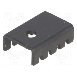 10 pcs : HS-S01 - Heatsink: moulded, U, TO220, black, L: 19.05mm, W: 13.21mm, H: 6.35mm