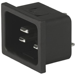 1 pcs - Schurter C20 Snap-In IEC Connector Male, 20A, 250 V