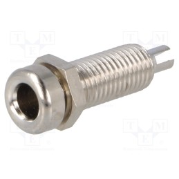 10 pcs : BU 404 NI - Socket, 4mm banana, 16A, 33VAC, 70VDC, nickel plated, -40÷110°C