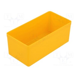 20 pcs : 456311 - Box, polystyrene, yellow, 54x108x45mm, EuroPlus Insert 45