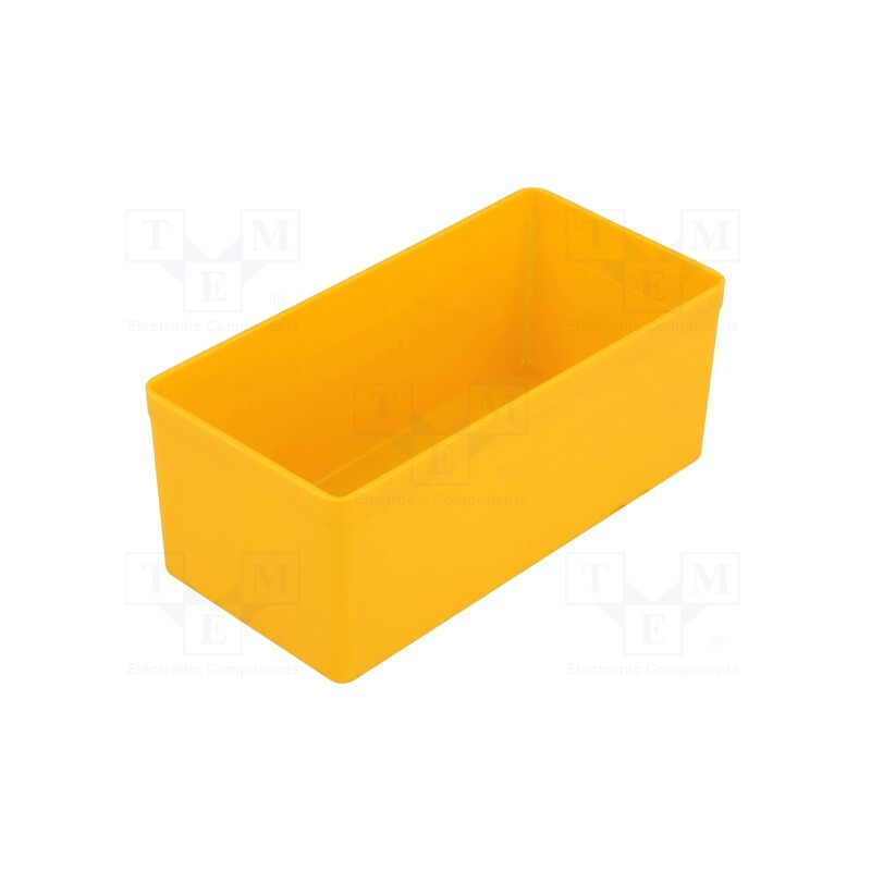 20 pcs : 456311 - Box, polystyrene, yellow, 54x108x45mm, EuroPlus Insert 45