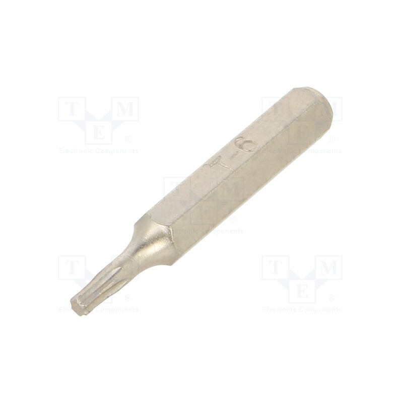 10 pcs : 12560044 - Screwdriver bit, Torx®, TX06, Overall len: 27mm, Kind: precision