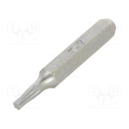 10 pcs : 12560045 - Screwdriver bit, Torx®, TX07, Overall len: 27mm, Kind: precision