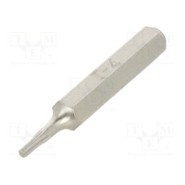 10 pcs : 12560042 - Screwdriver bit, Torx®, TX04, Overall len: 27mm, Kind: precision