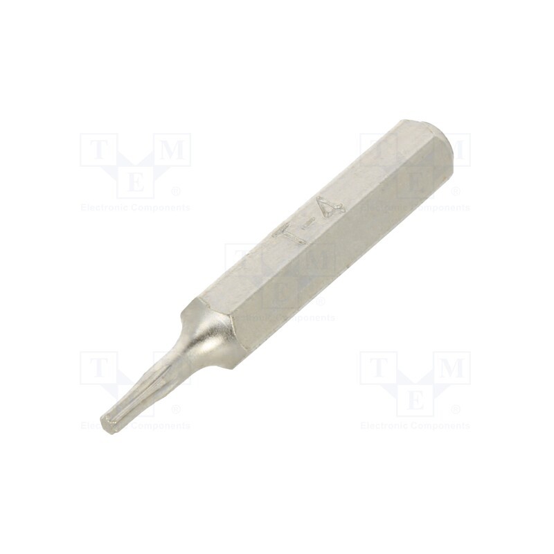 10 pcs : 12560042 - Screwdriver bit, Torx®, TX04, Overall len: 27mm, Kind: precision