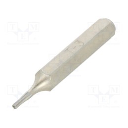 10 pcs : 12560041 - Screwdriver bit, Torx®, TX03, Overall len: 27mm, Kind: precision