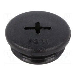 10 pcg : HPP11 BK080 - Stopper, PG11, polyamide, black, Thread: PG, 6mm, 10pcs.