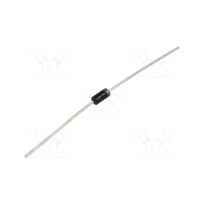 10 pcs : RGP02-20E-E3/54 - Diode: rectifying, THT, 2kV, 0.5A, Ifsm: 20A, DO41, Ufmax: 1.8V, 300ns