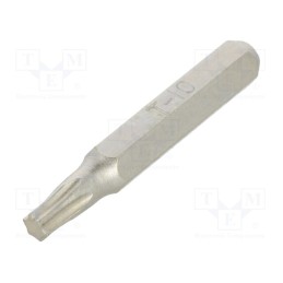 10 pcs : 12560048 - Screwdriver bit, Torx®, TX10, Overall len: 27mm, Kind: precision