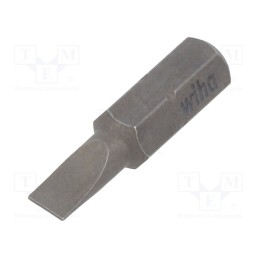 10 pcs : 1623 - Screwdriver bit, slot, 4,5x0,6mm, Overall len: 25mm, STANDARD