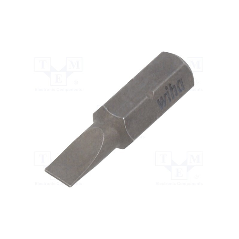 10 pcs : 1623 - Screwdriver bit, slot, 4,5x0,6mm, Overall len: 25mm, STANDARD