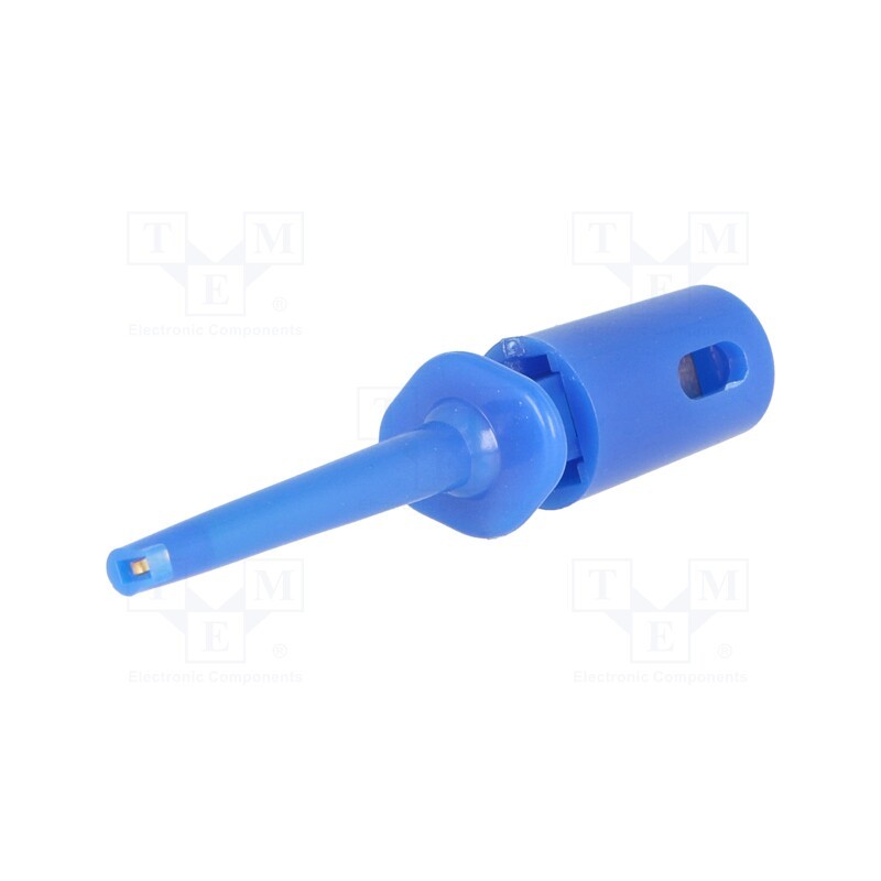 10 pcs : R8-H16F-BLUE - Clip-on probe, hook type, 0.3A, 60VDC, blue, Grip capac: max.1.1mm