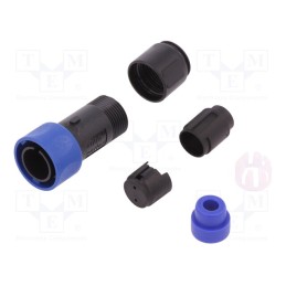 2 pcs : PXP4010/02P/5560 - Connector: circular, plug, male, PIN: 2, w/o contacts, for cable