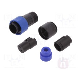 2 pcs : PXP4010/02S/5560 - Connector: circular, plug, female, PIN: 2, w/o contacts, for cable