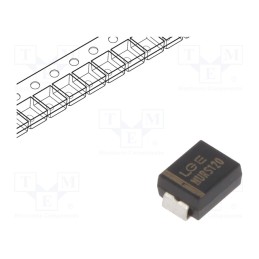 50 pcs : MURS120 - Diode: rectifying, SMD, 200V, 1A, 25ns, SMB, Ufmax: 0.88V, Ifsm: 40A
