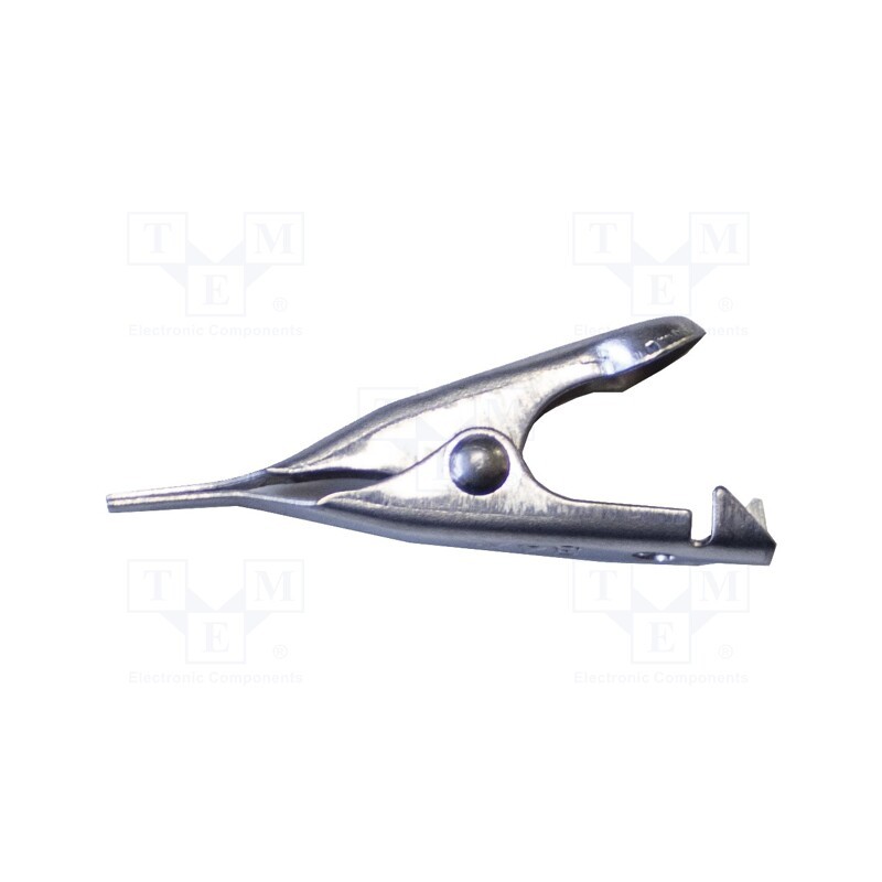 10 pcs : BU-34X - Crocodile clip, 5A, Grip capac: max.5.6mm, Overall len: 28mm