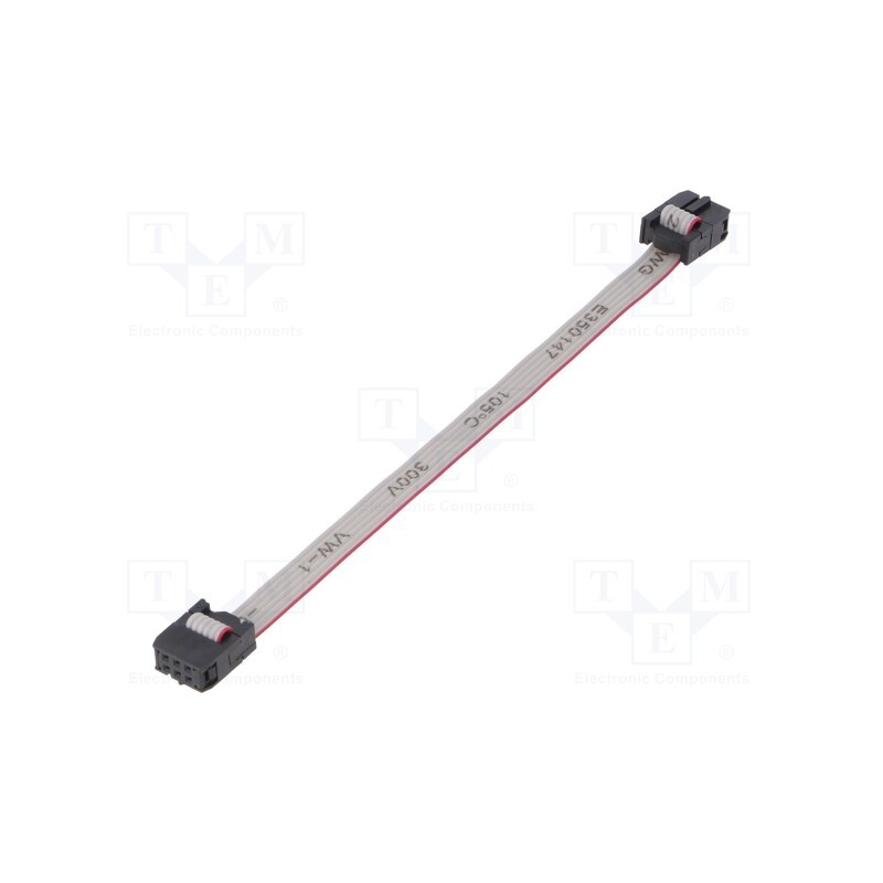 10 pcs : FC06300-S - Ribbon cable with IDC connectors, Cable ph: 1.27mm, 0.3m