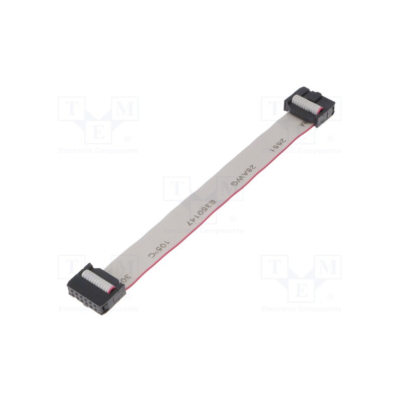 10 pcs : FC12300-S - Ribbon cable with IDC connectors, Cable ph: 1.27mm, 0.3m