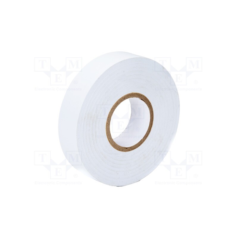 10 rol : IT-1-9 - Tape: electrical insulating, W: 19mm, L: 20m, Thk: 0.13mm, white