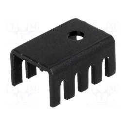 10 pcs : HS-S02 - Heatsink: moulded, U, TO220, black, L: 19.05mm, W: 13.21mm, H: 9.53mm