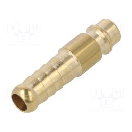 10 pcs : 7804009161 - Plug-in nozzle, with bushing, brass, Connection: 9mm