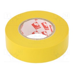 10 rol : TAŚMA 2702 19MM/20M ŻÓŁTA - Tape: electrical insulating, W: 19mm, L: 20m, Thk: 130um, yellow