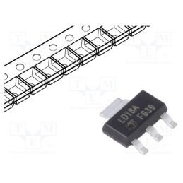 10 pcs : LD1117AS18TR - IC: voltage regulator, LDO,linear,fixed, 1.8V, 1A, SOT223, SMD