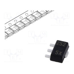 10 pcs : XC6216D331PR-G - IC: voltage regulator, LDO,linear,fixed, 3.3V, 150mA, SOT89-3, SMD