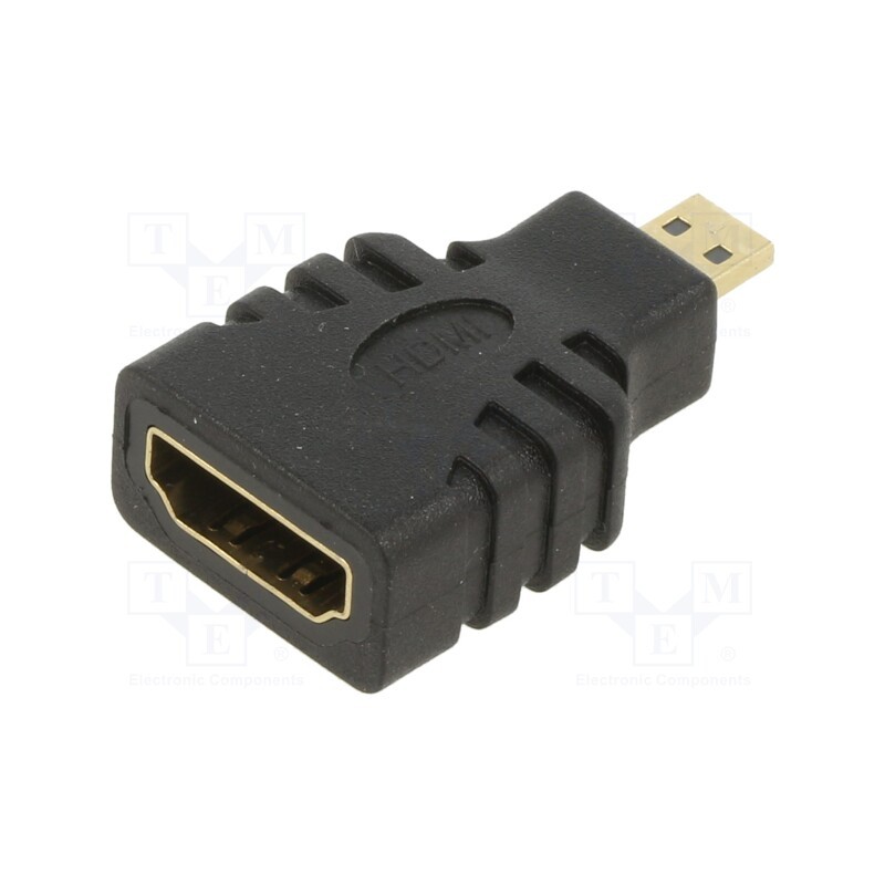 10 pcs : KABADA HDMI/HDMI AL-OEM-53 - Adapter, HDMI socket,micro HDMI plug, black