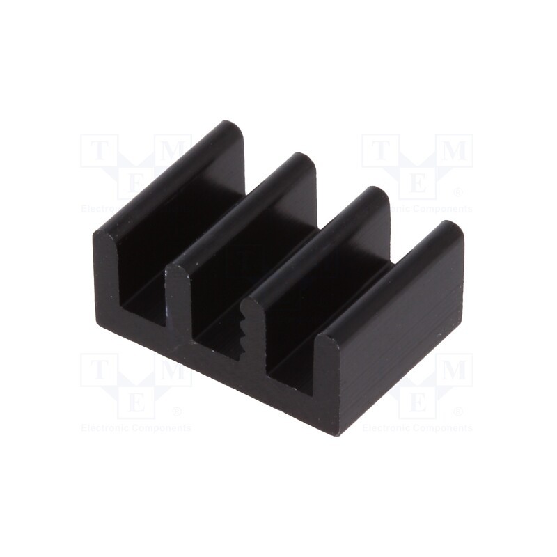10 pcs : ICKSMDM10SA - Heatsink: extruded, black, L: 10mm, W: 14mm, H: 6mm, 66K/W, aluminium