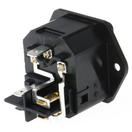 1 pcs - Schurter C14 Panel Mount IEC Connector Male, 12A, 250 V