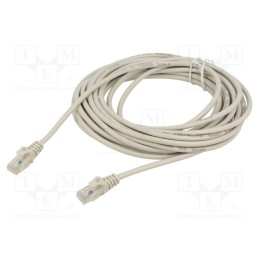 10 pcs : KABSI AL-OEM-300 - Patch cord, U/UTP, 5e, CCA, grey, 1m, RJ45 plug,both sides, 26AWG