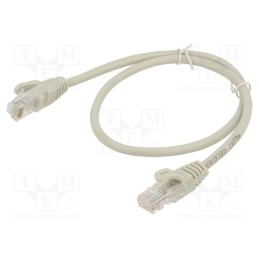 10 pcs : KABSI AL-OEM-301 - Patch cord, U/UTP, 5e, CCA, grey, 2m, RJ45 plug,both sides, 26AWG