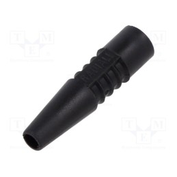 10 pcs : R280-560-000 - Strain relief, black, Application: BNC plugs, Øin: 2.6mm, L: 27mm