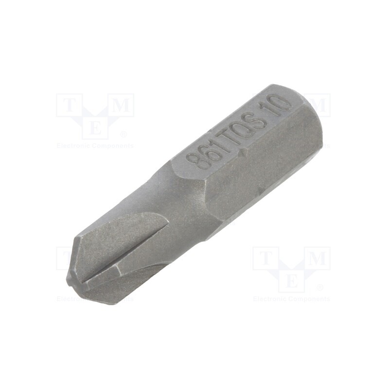 10 pcs : 861TQS/10 - Screwdriver bit, Torq-Set®, TS10, Overall len: 25mm