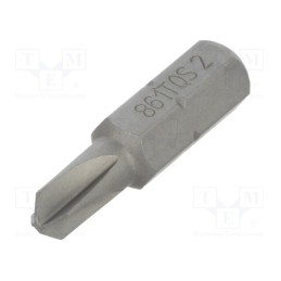 10 pcs : 861TQS/2 - Screwdriver bit, Torq-Set®, TS2, Overall len: 25mm